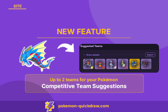 New feature : Pokémon Suggested Teams