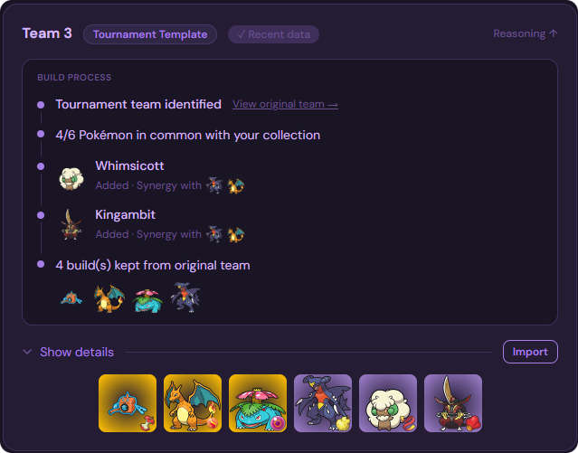 QuickDraft team reasoning timeline