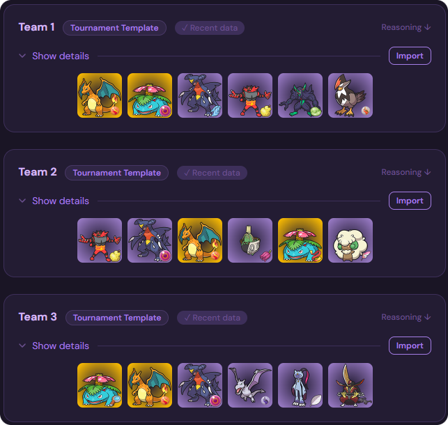 QuickDraft generated team suggestions